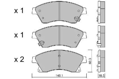 Дисковой тормозной механизм AISIN для CHEVROLET CRUZE Station Wagon (J308) 1.4